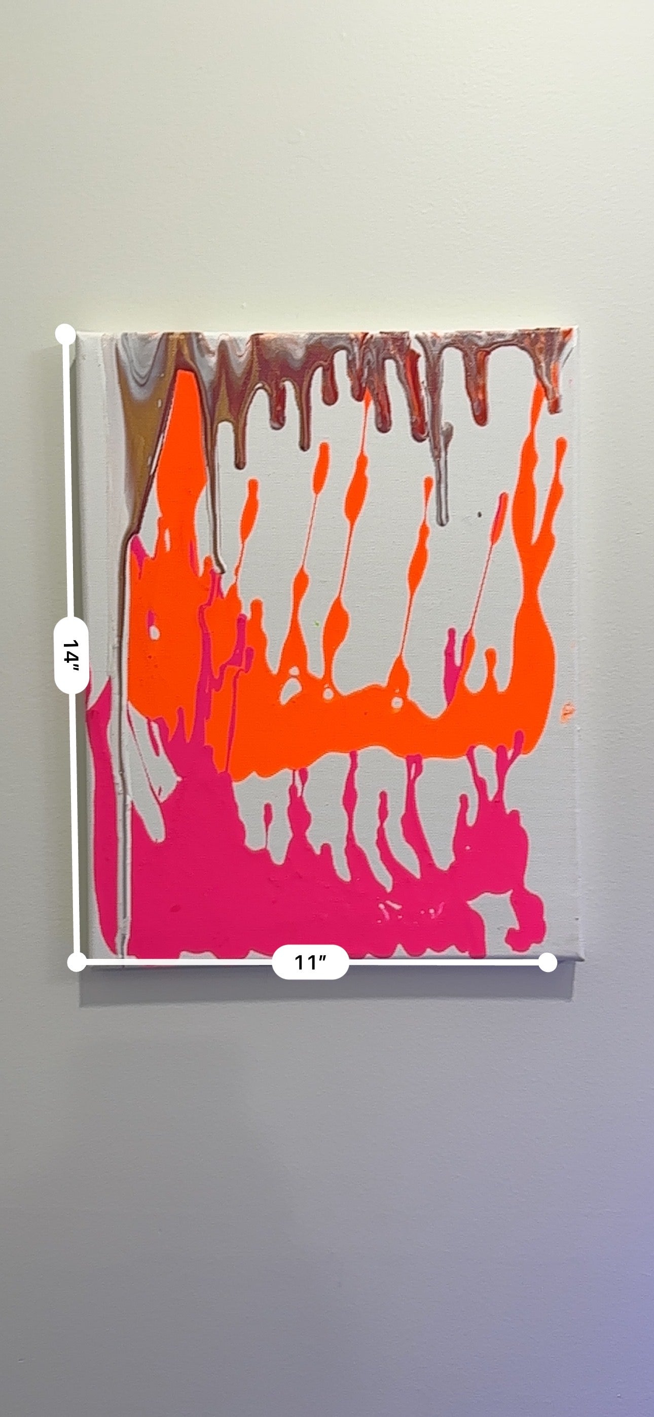 “Lava Run Off” a 14”x11” canvas by Rushed Antics