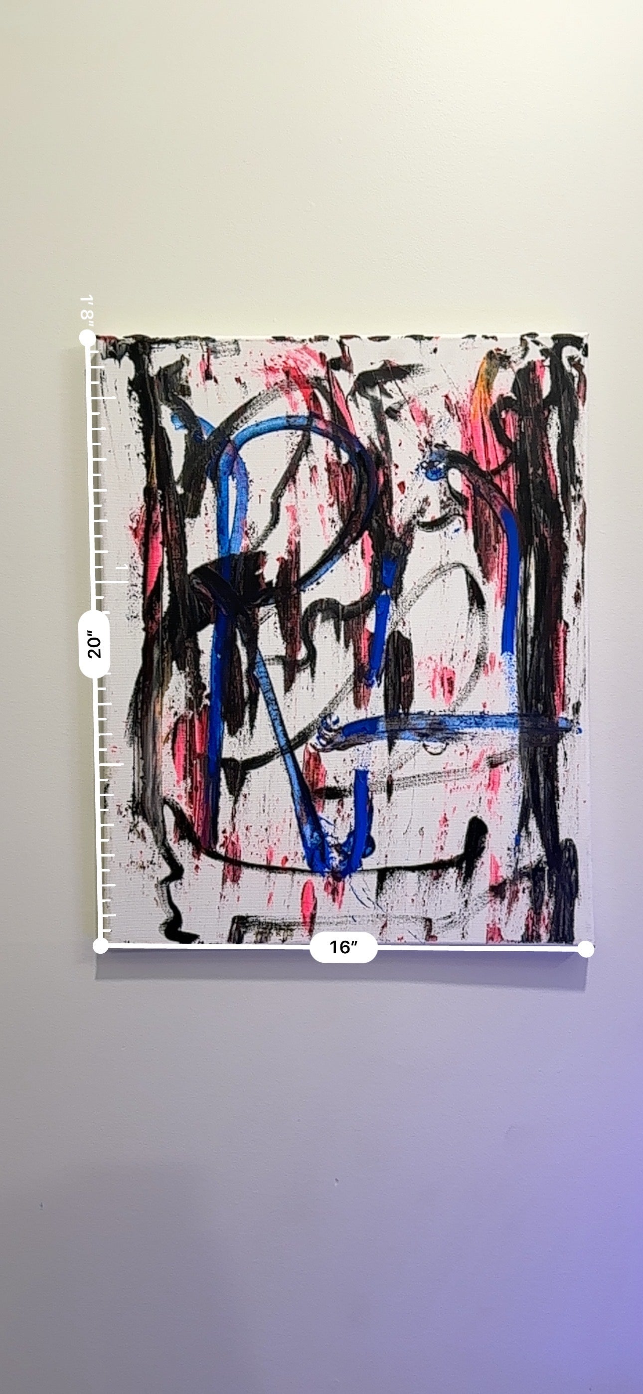 “Floating Strokes” a 20” x 16” canvas by Rushed Antics