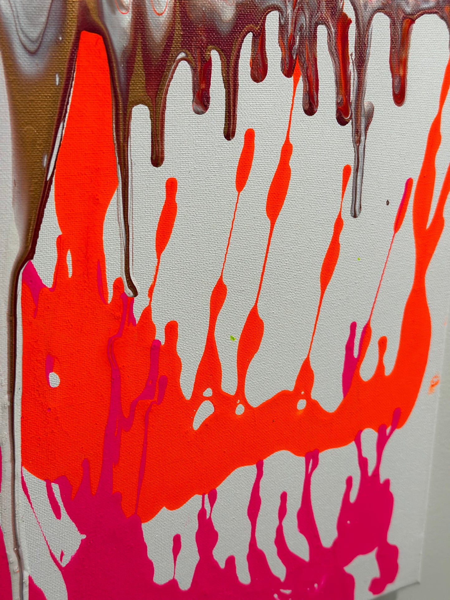 “Lava Run Off” a 14”x11” canvas by Rushed Antics