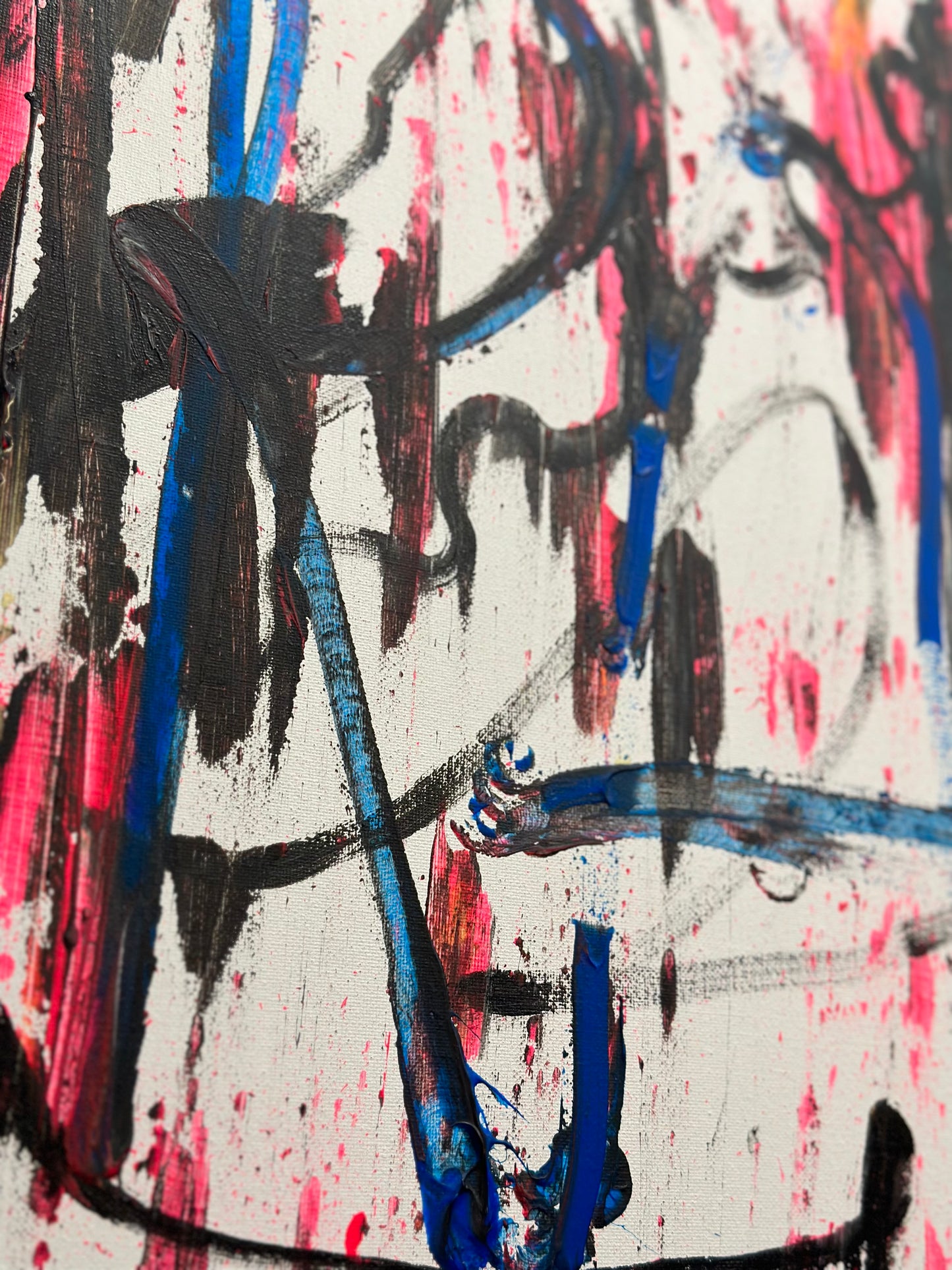 “Floating Strokes” a 20” x 16” canvas by Rushed Antics