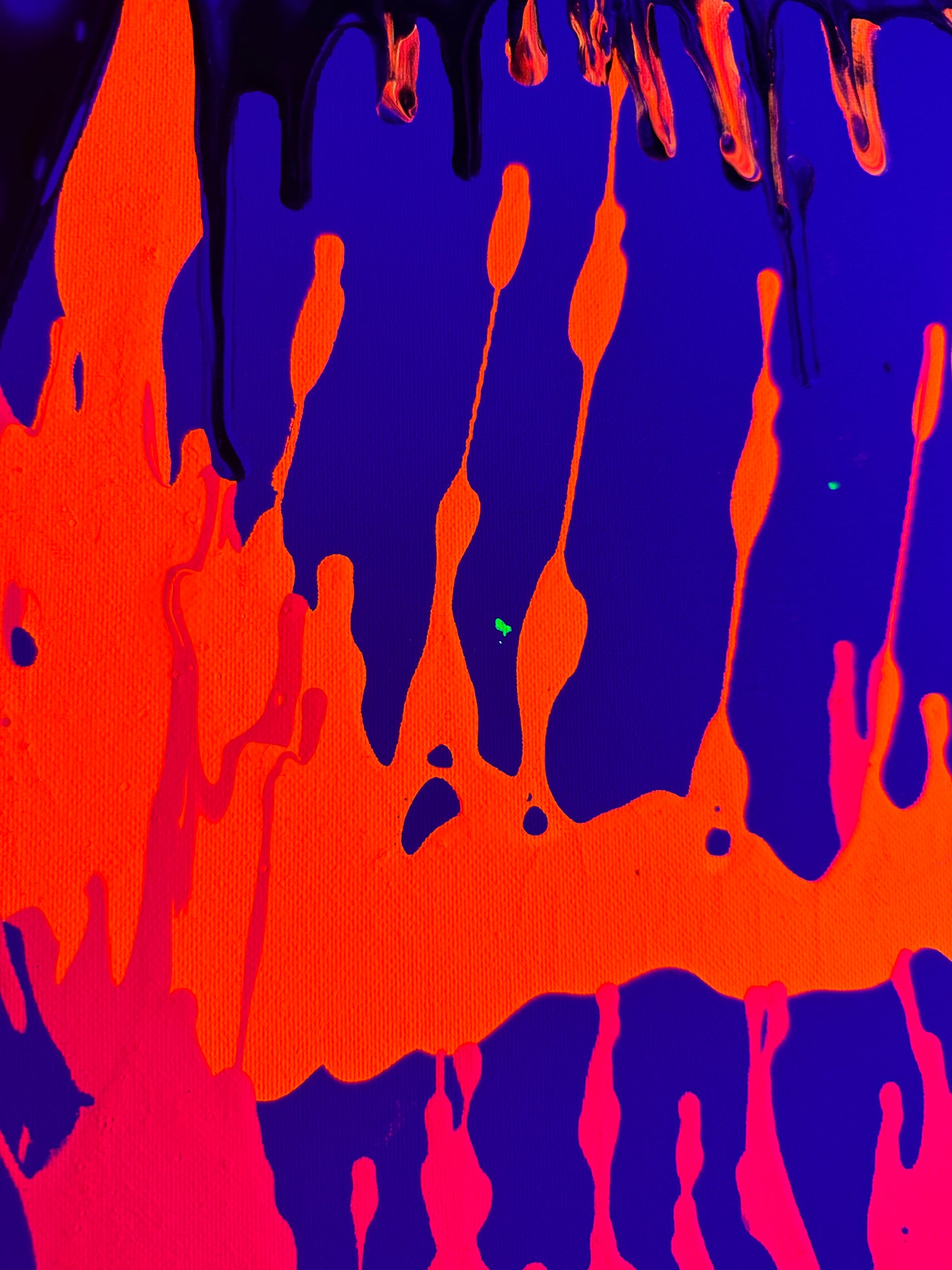 “Lava Run Off” a 14”x11” canvas by Rushed Antics