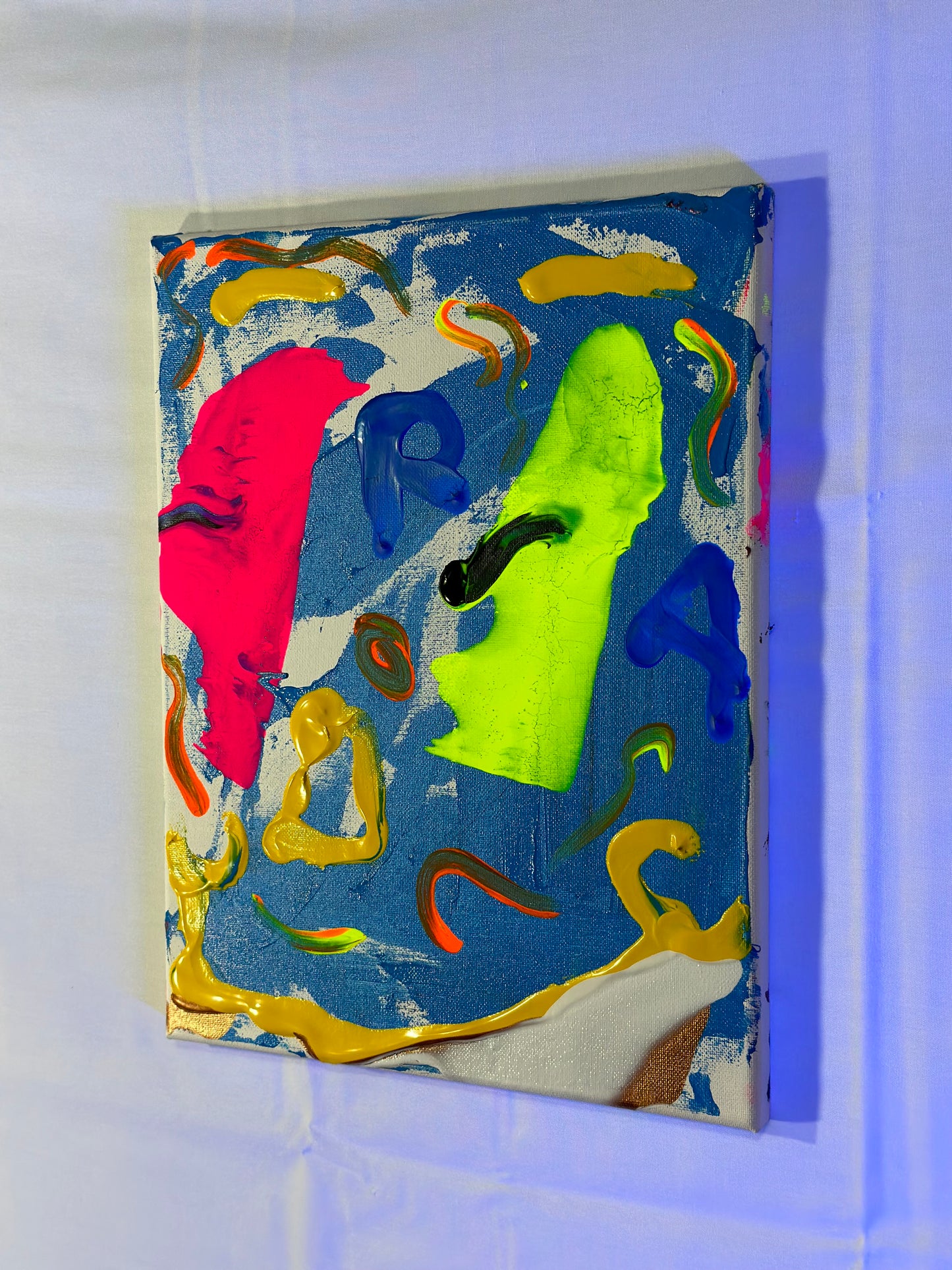 "Refreshing Neon Breeze" 11x14 Canvas by Rushed Antics