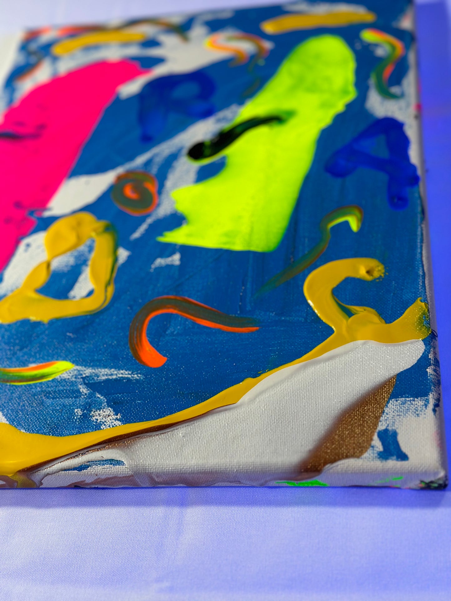 "Refreshing Neon Breeze" 11x14 Canvas by Rushed Antics