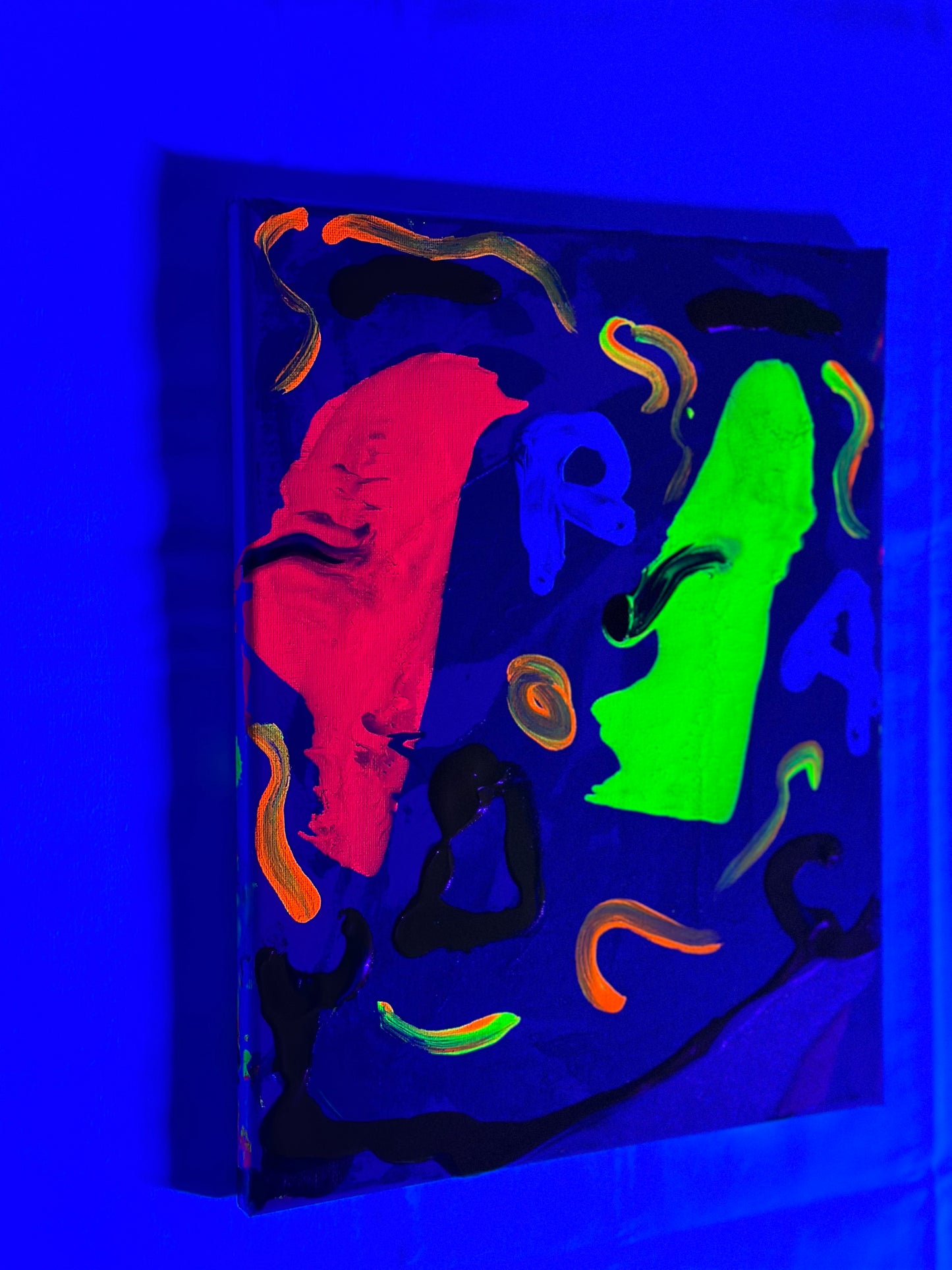 "Refreshing Neon Breeze" 11x14 Canvas by Rushed Antics