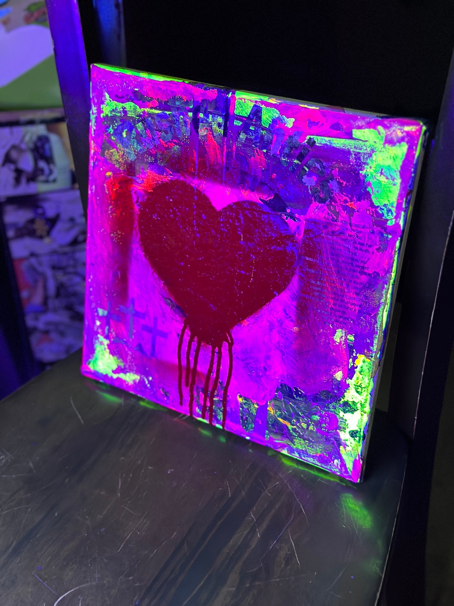 “A Loving Heart” a 12x12 Canvas By Rushed Antics