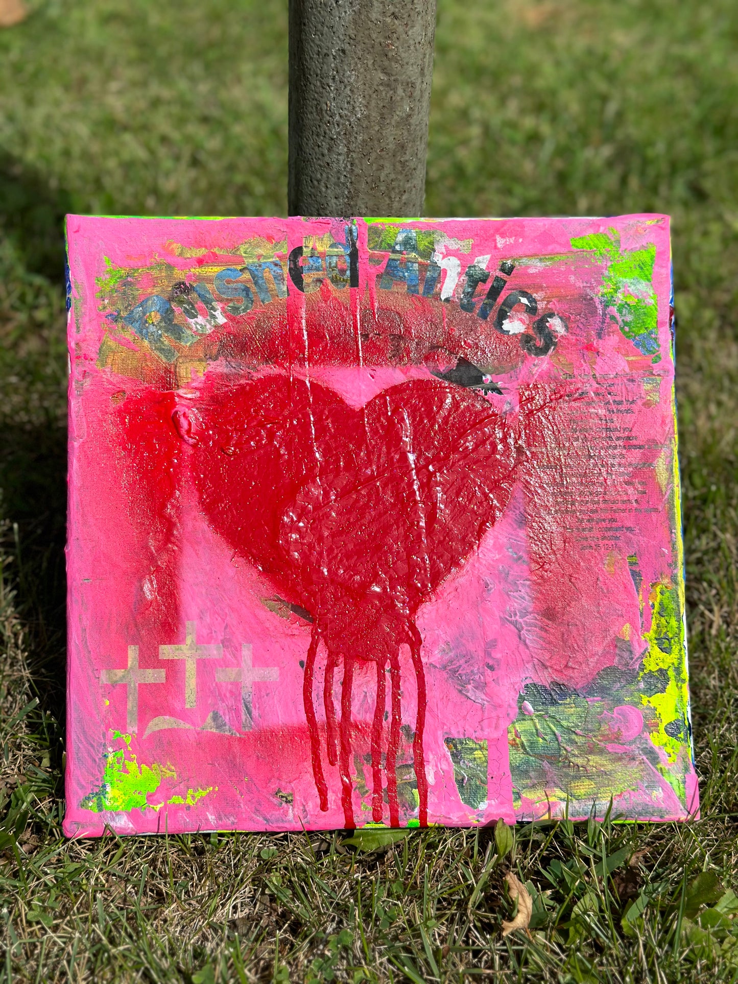 “A Loving Heart” a 12x12 Canvas By Rushed Antics