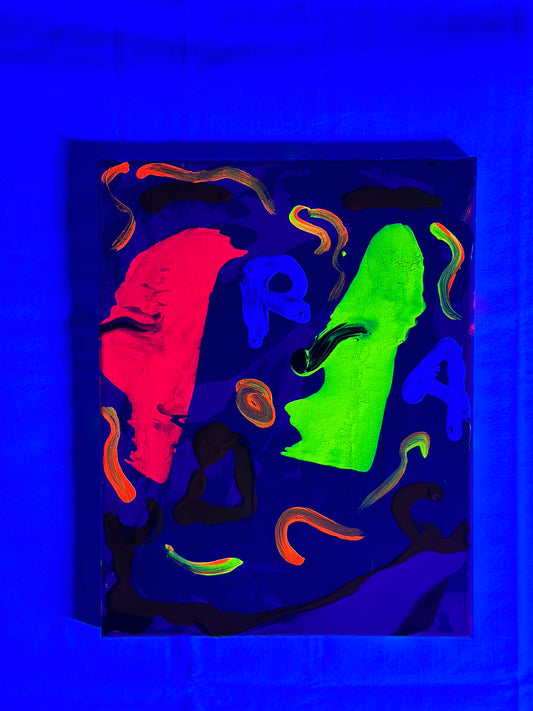 "Refreshing Neon Breeze" 11x14 Canvas by Rushed Antics